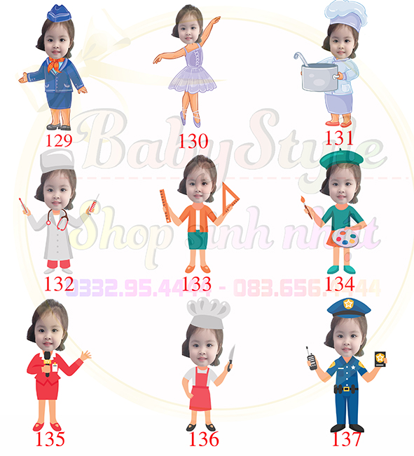 một số mẫu chibi do đội ngũ thiết kế làm